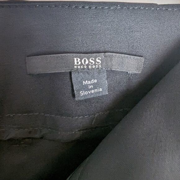 Hugo Boss Black Teresa Virgin Wool Blend Mid Rise Trousers Size Women's 2 - Picture 4 of 9
